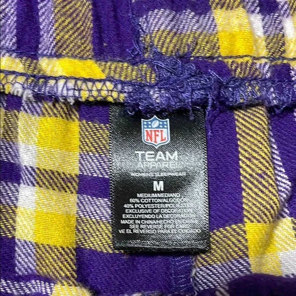 NFL Purple and Yellow Pajamas Intimates & Sleepwear - Picture 3 of 7